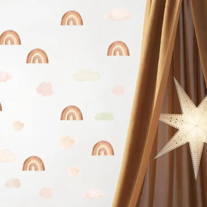 Sticker Arc-en-ciel Terracotta &amp; Nuage Beige