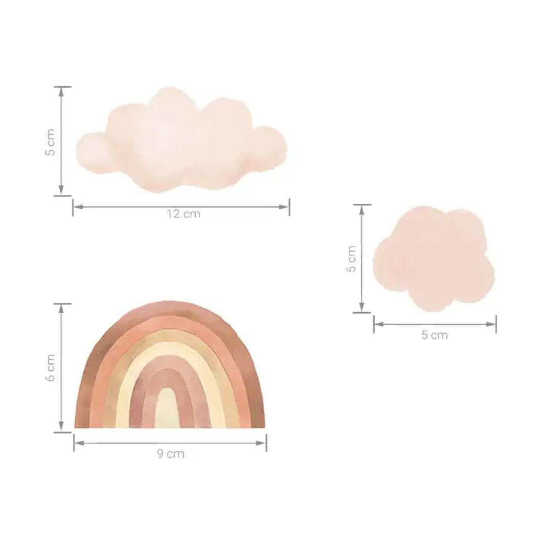 Sticker Arc-en-ciel Terracotta &amp; Nuage Beige