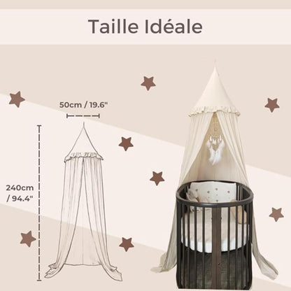 Ciel de lit bébé Ecru