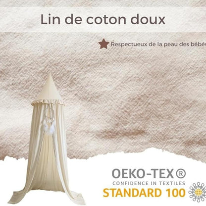 Ciel de lit bébé Ecru