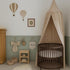 Ciel de lit bébé Vichy beige
