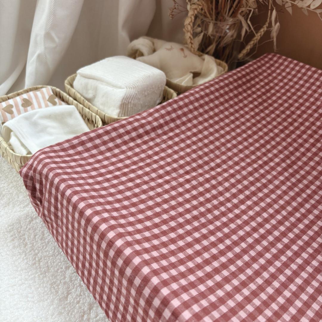Housse matelas à langer vichy