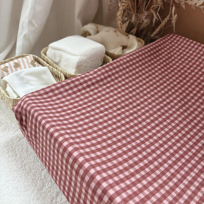 Housse matelas à langer vichy