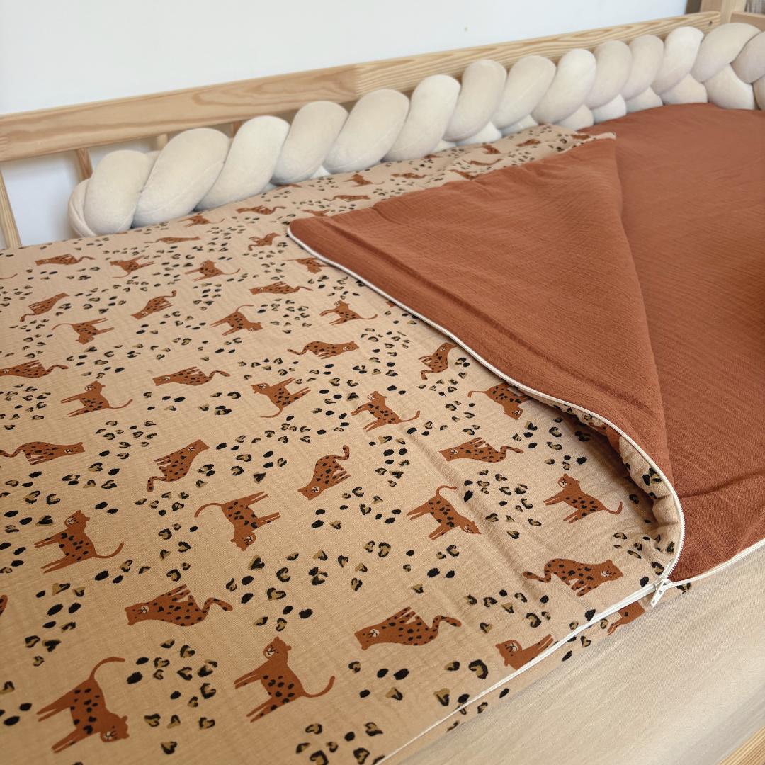 Sac de couchage enfant leopard beige