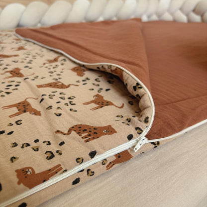 Sac de couchage enfant leopard beige