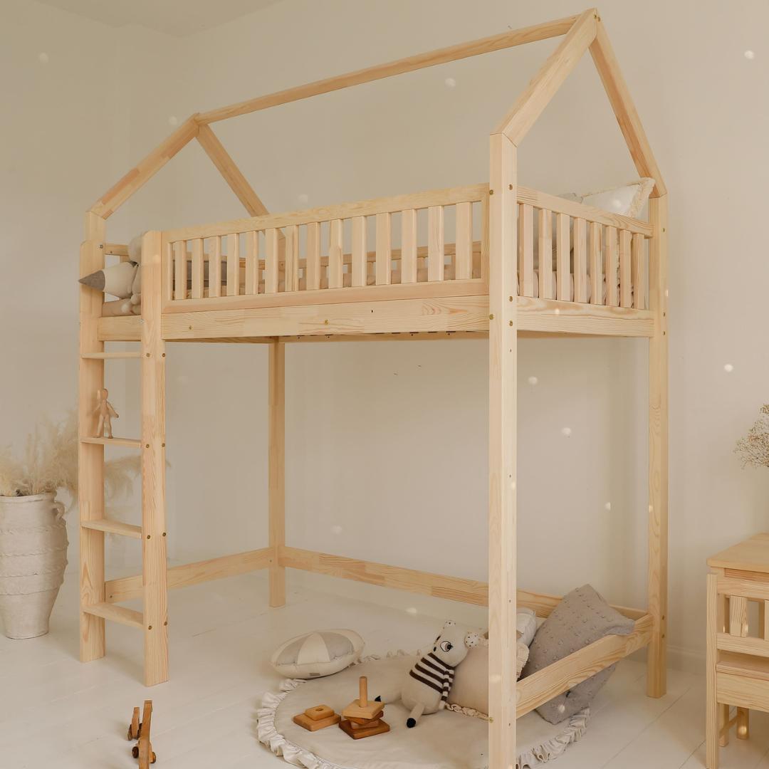 Lit cabane superposé Mezzanine 90x200cm