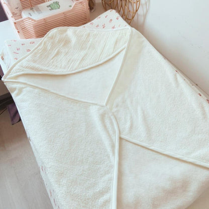 Cape de bain bébé Ecru