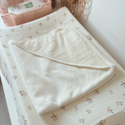 Cape de bain bébé Ecru