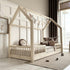 Lit cabane Montessori avec barrière Paola 80x160cm Entrée au milieu