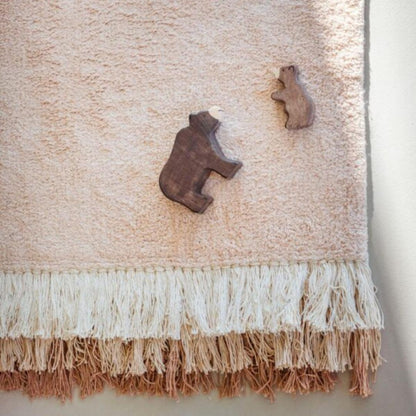Tapis enfant rose poudré Lyse