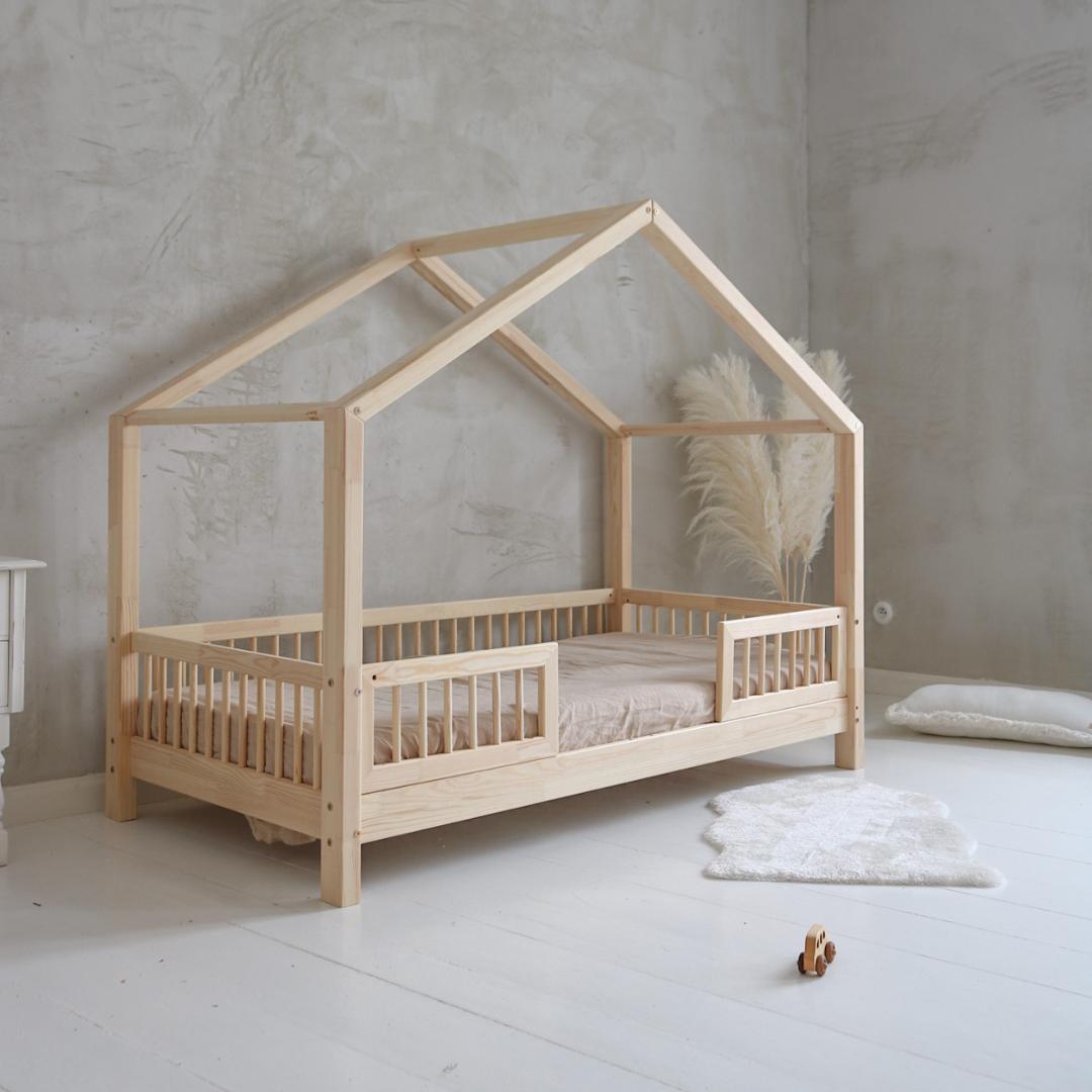 Lit cabane avec barrière Roma 90x200cm