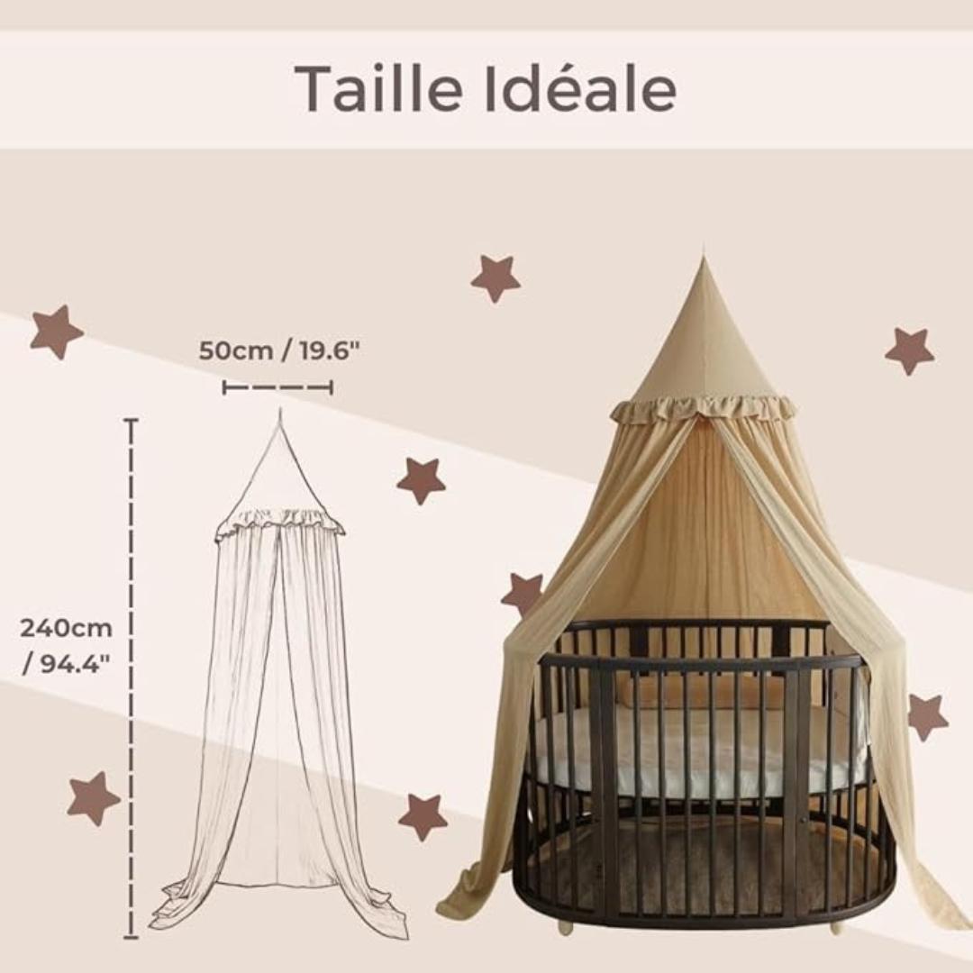 Ciel de lit bébé Beige