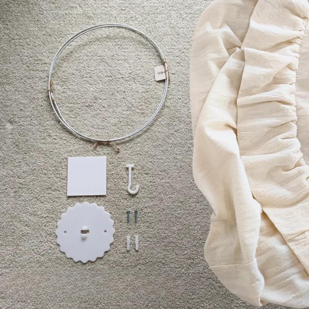 Ciel de lit bébé Beige