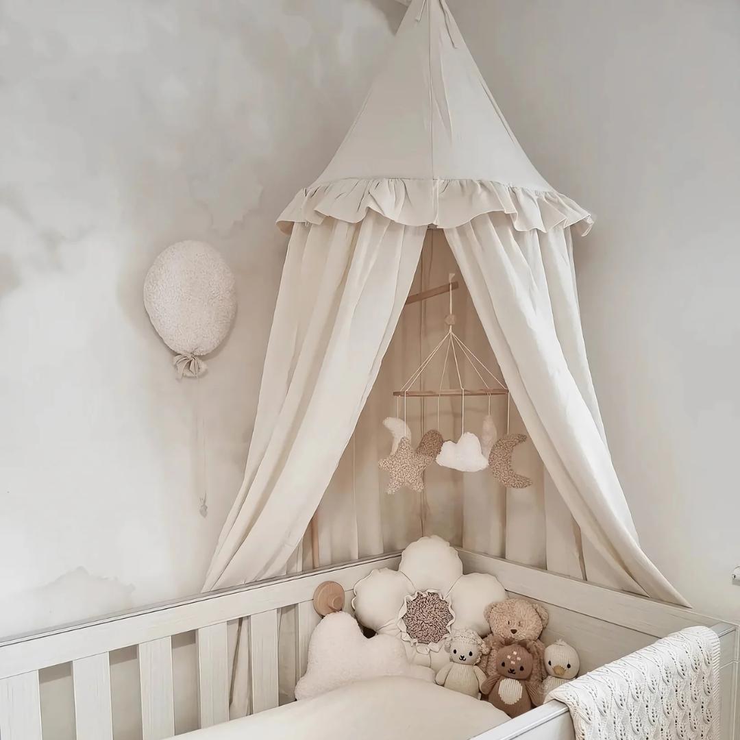 Ciel de lit bébé Ecru
