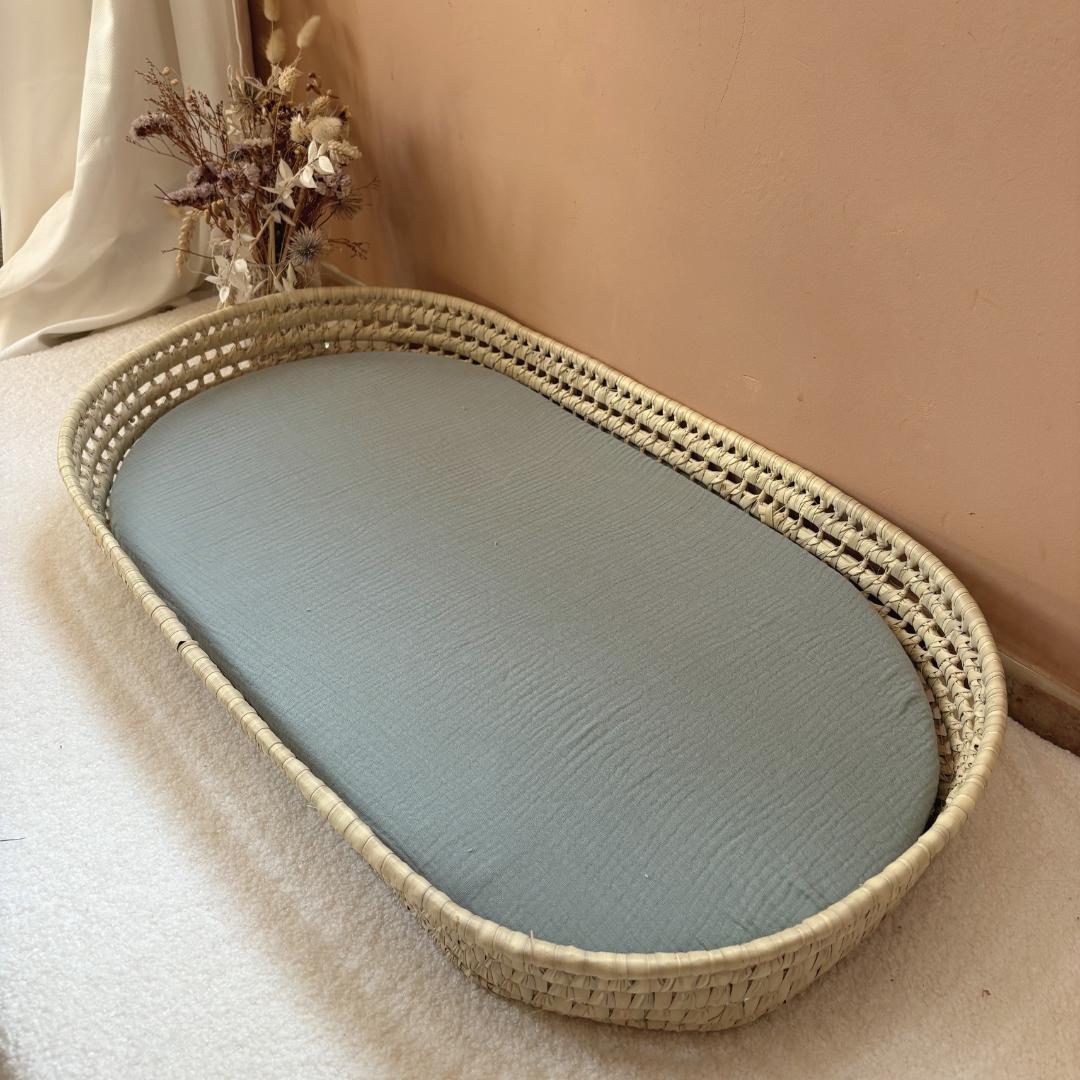 Panier à langer + matelas + housse couleur au choix