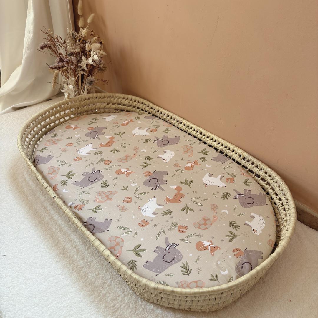 Panier à langer + matelas + housse couleur au choix
