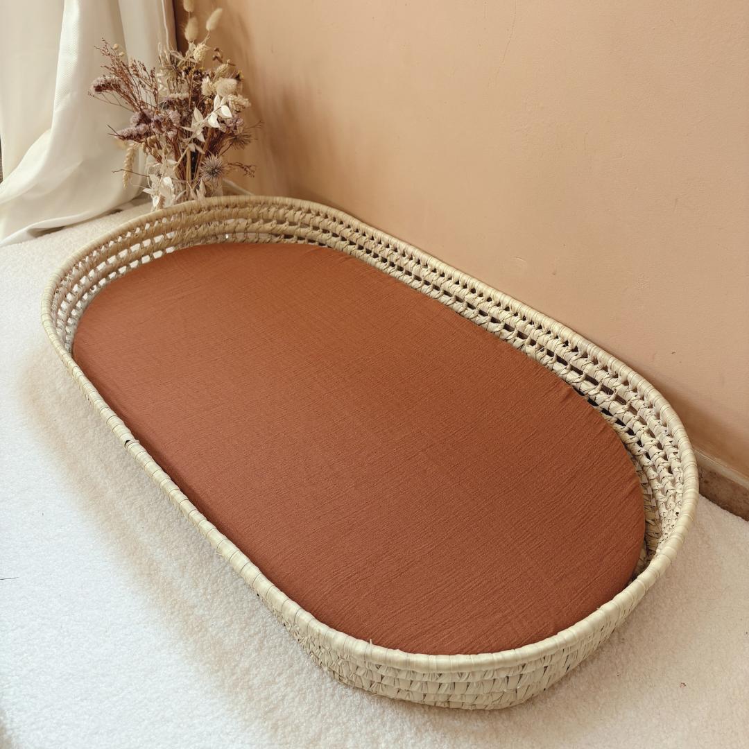 Panier à langer + matelas + housse couleur au choix