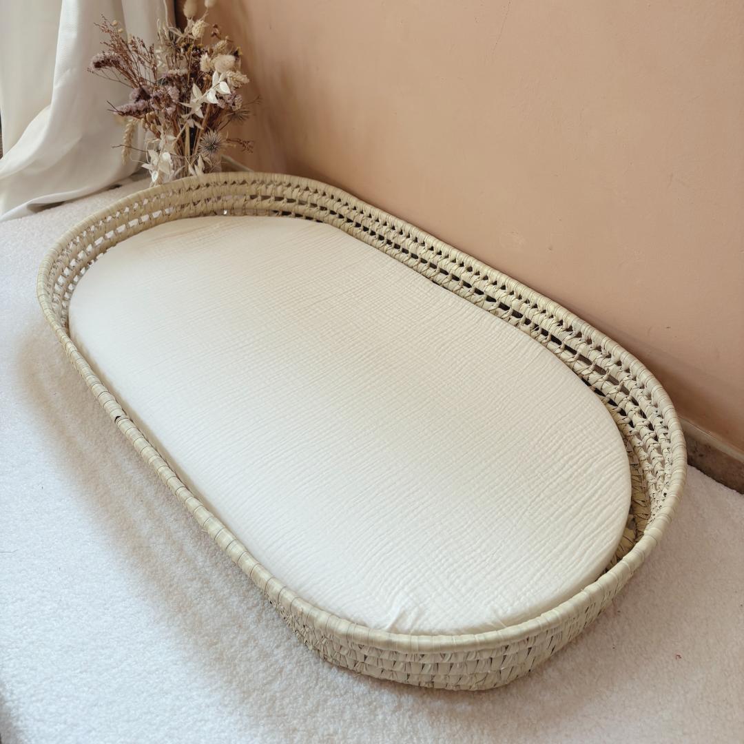 Panier à langer + matelas + housse couleur au choix