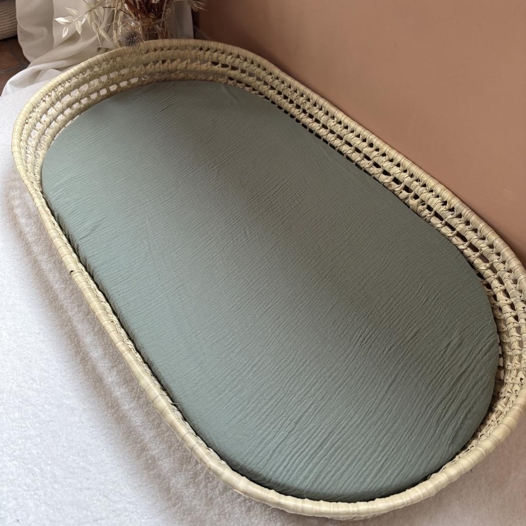 Panier à langer + matelas + housse couleur au choix