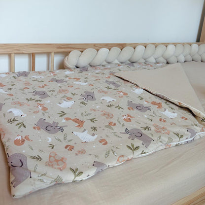 Sac de couchage enfant animaux beige