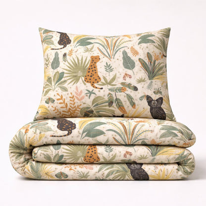 Housse de couette + taie Jungle