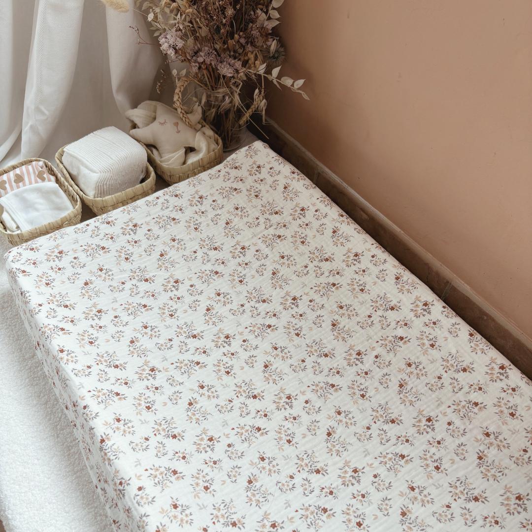 Housse matelas à langer double gaze BIO Nina