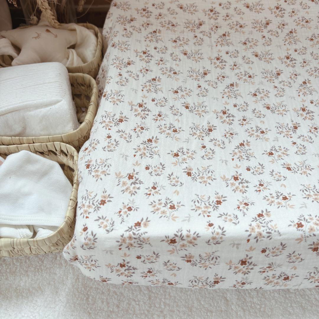 Housse matelas à langer double gaze BIO Nina