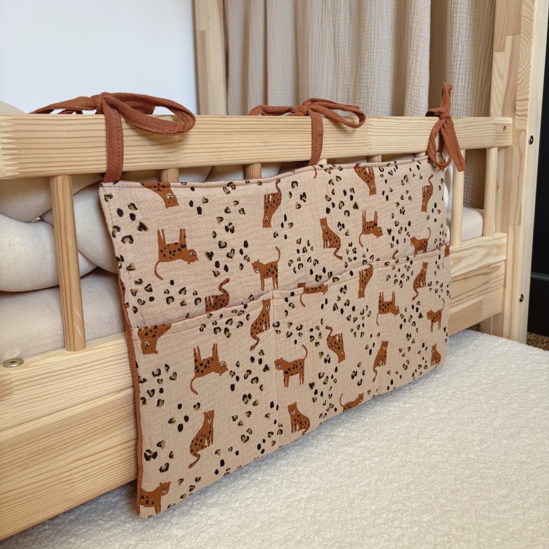 Pochette de rangement lit LEOPARD BEIGE