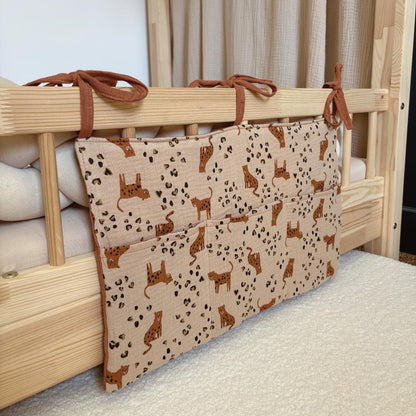 Pochette de rangement lit LEOPARD BEIGE