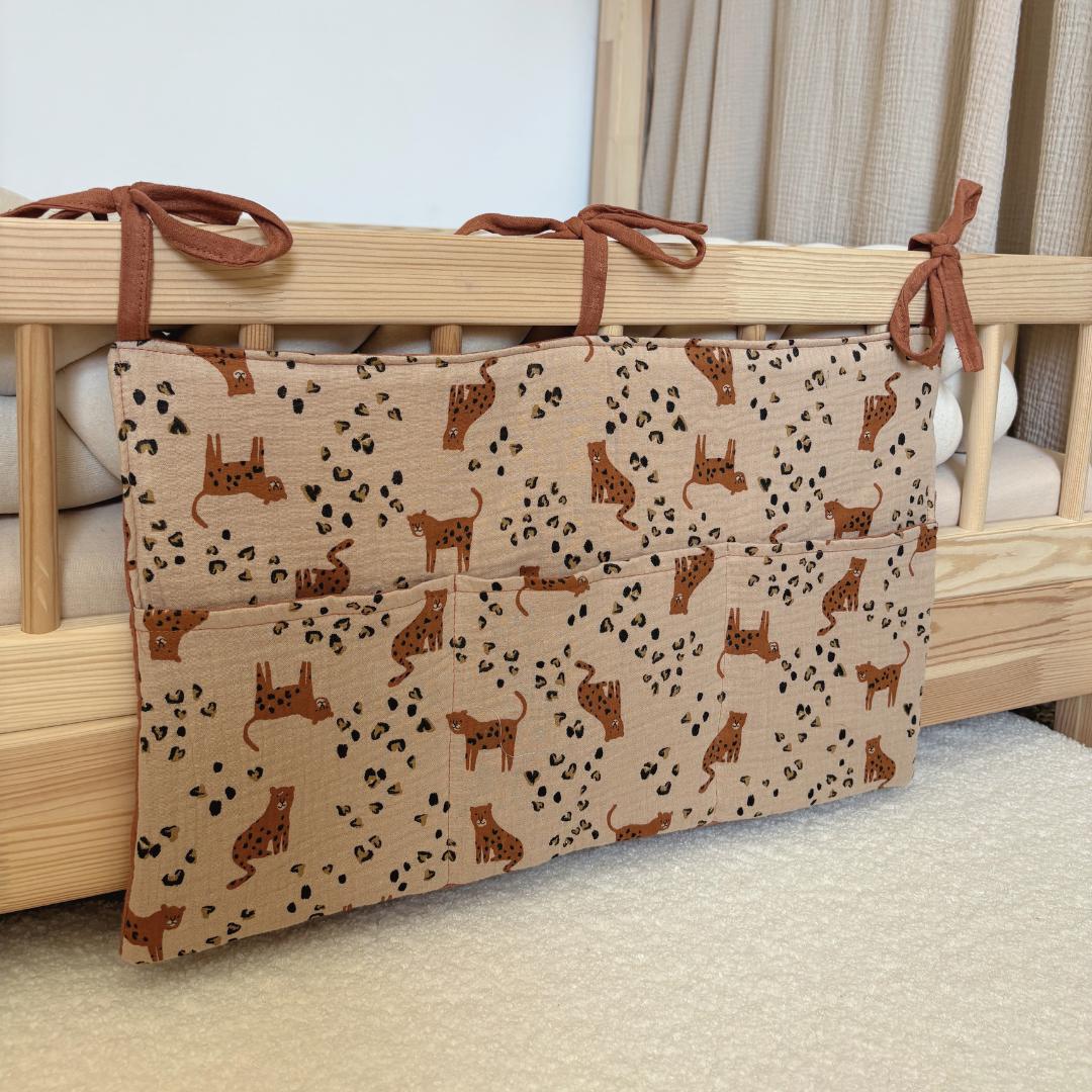 Pochette de rangement lit LEOPARD BEIGE