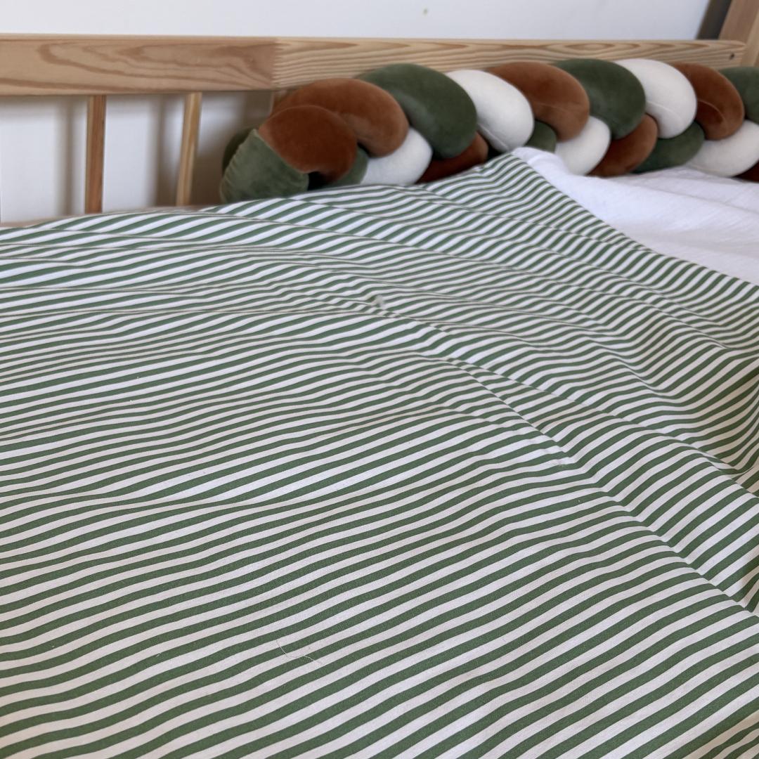 Sac de couchage enfant rayures vert