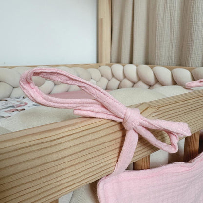 Pochette de rangement lit - Rose blush