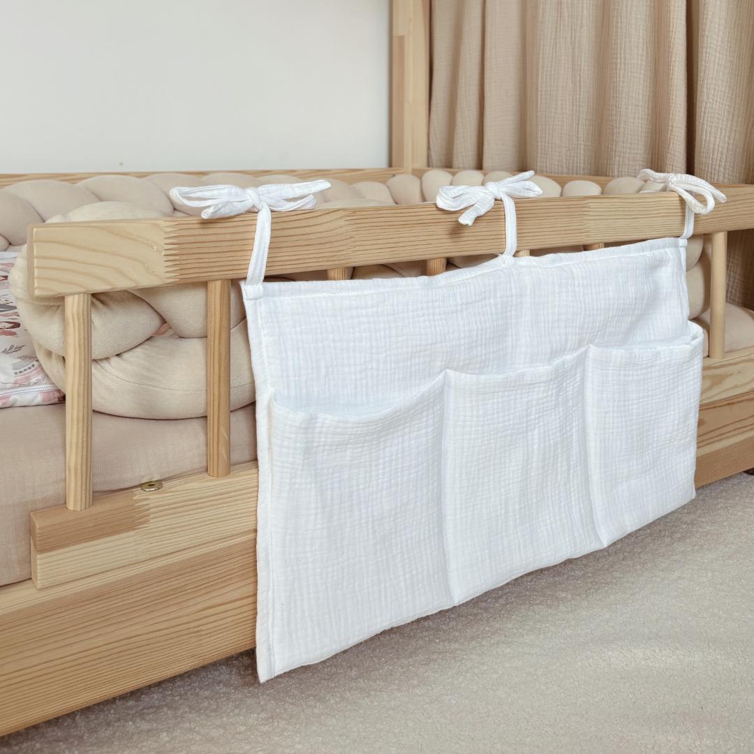 Pochette de rangement lit Blanc