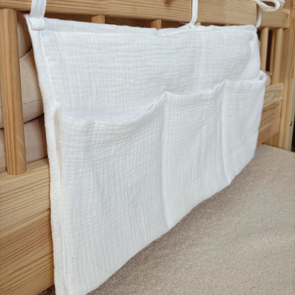 Pochette de rangement lit Blanc