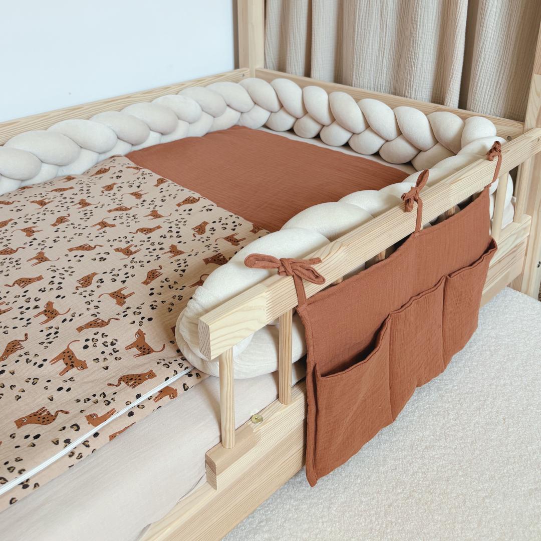 Pochette de rangement lit - Terracotta