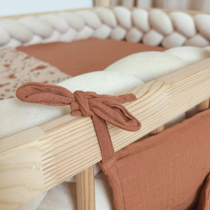 Pochette de rangement lit - Terracotta