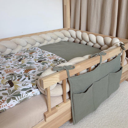 Pochette de rangement lit - Vert kaki