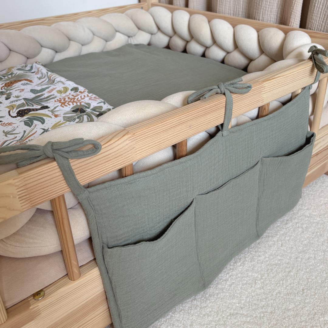 Pochette de rangement lit - Vert kaki