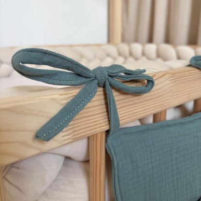 Pochette de rangement lit - Vert eucalyptus