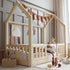 Lit cabane Montessori avec barrière Andrea 90x200cm Entrée au milieu