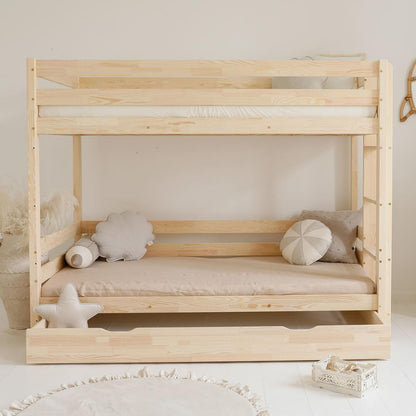 Lit superposé enfant avec tiroir 90x200cm