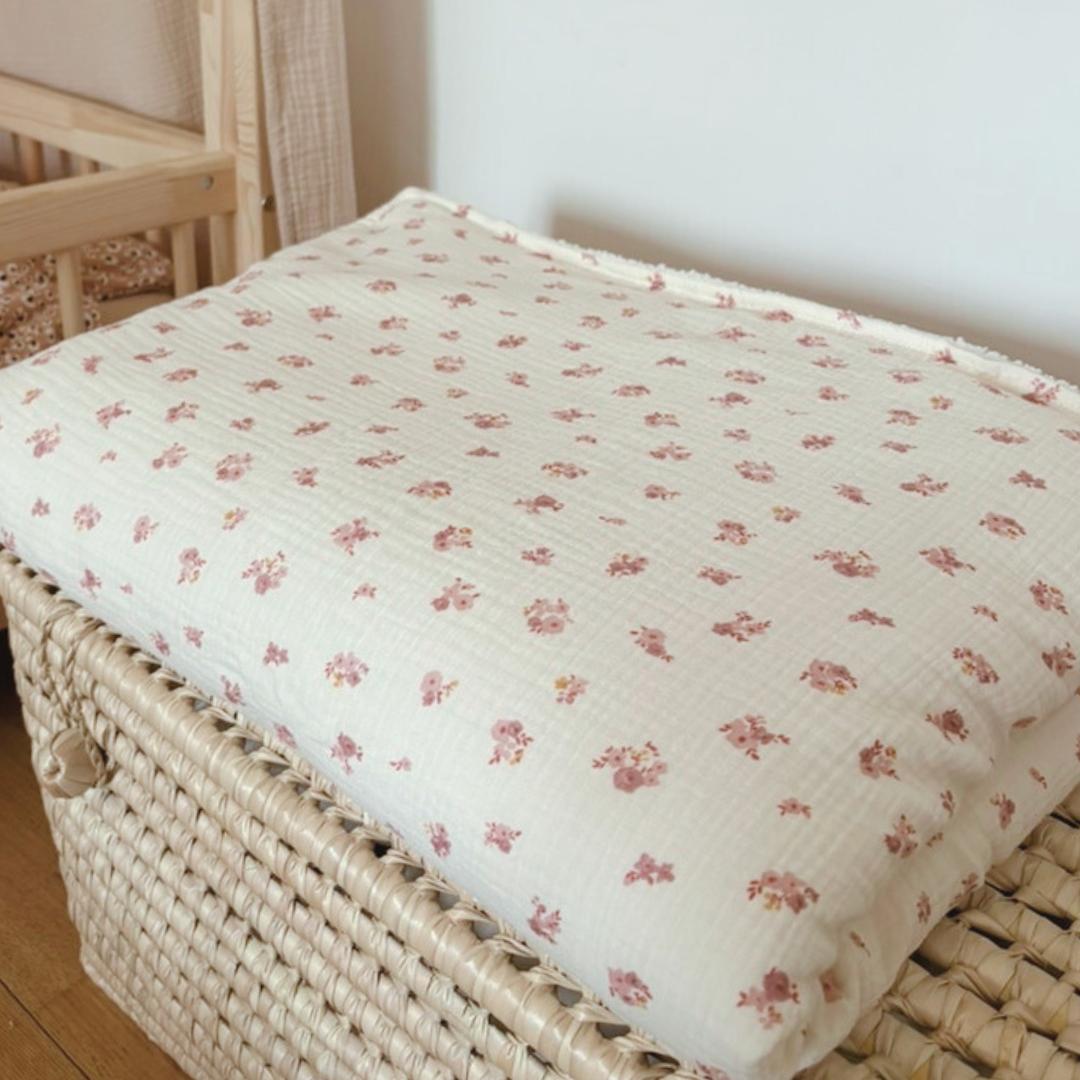 Couverture bébé écrue fleurie Hava