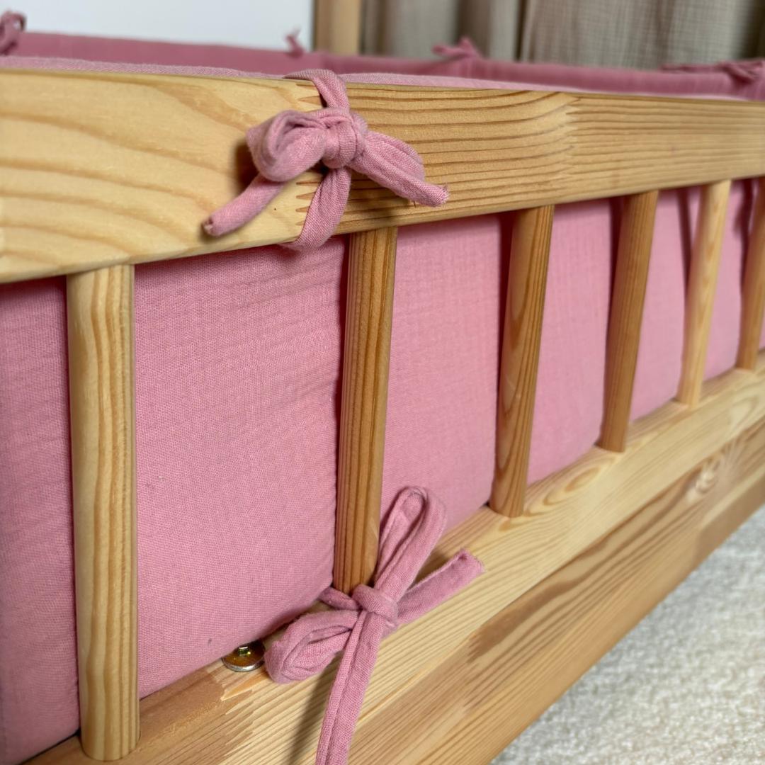 Roze dubbelgaas cabinebedbumper 