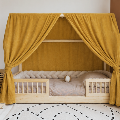Ciel de lit cabane (pack de 2) Jaune moutarde