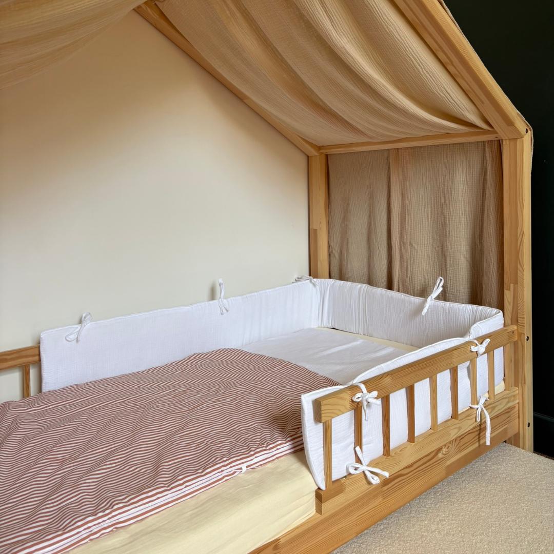 Witte dubbelgaas cabinebedbumper 