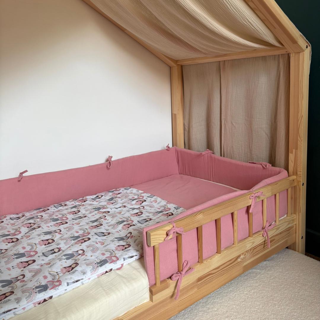 Roze dubbelgaas cabinebedbumper 