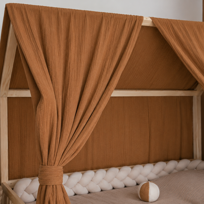 Set van 2 terracotta bedhemels met gouden stippen