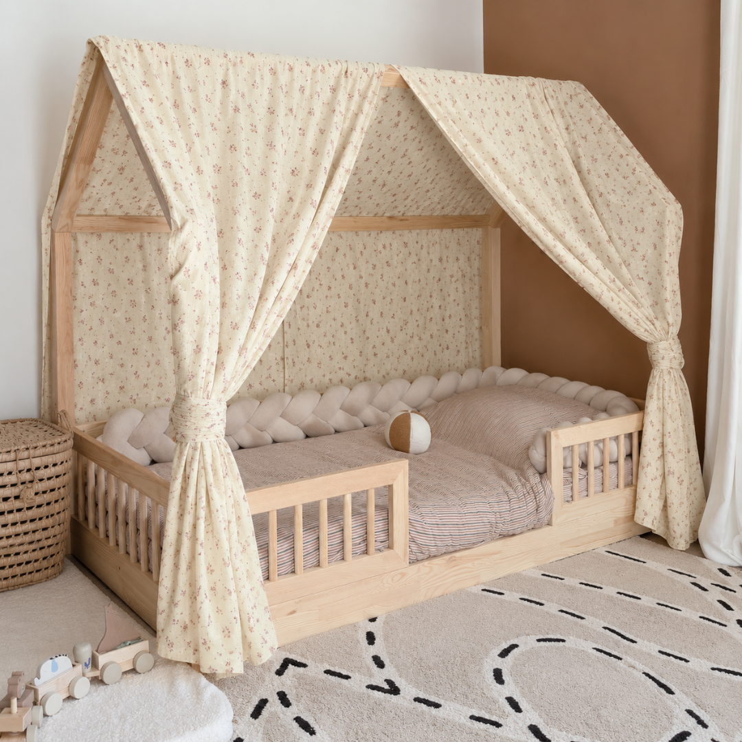 Ciel de lit cabane (pack de 2) fleuri HAVA
