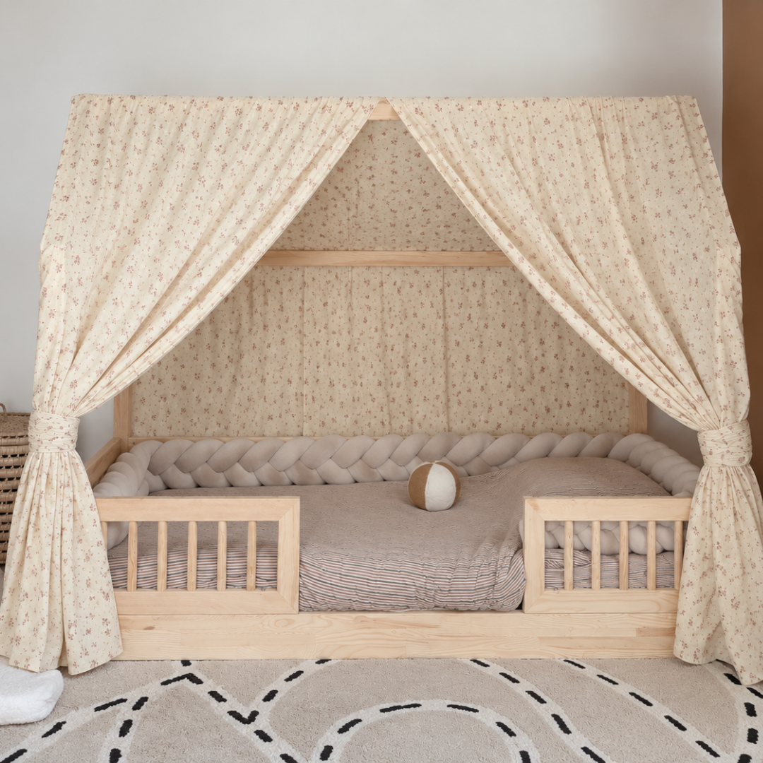 Ciel de lit cabane (pack de 2) fleuri HAVA