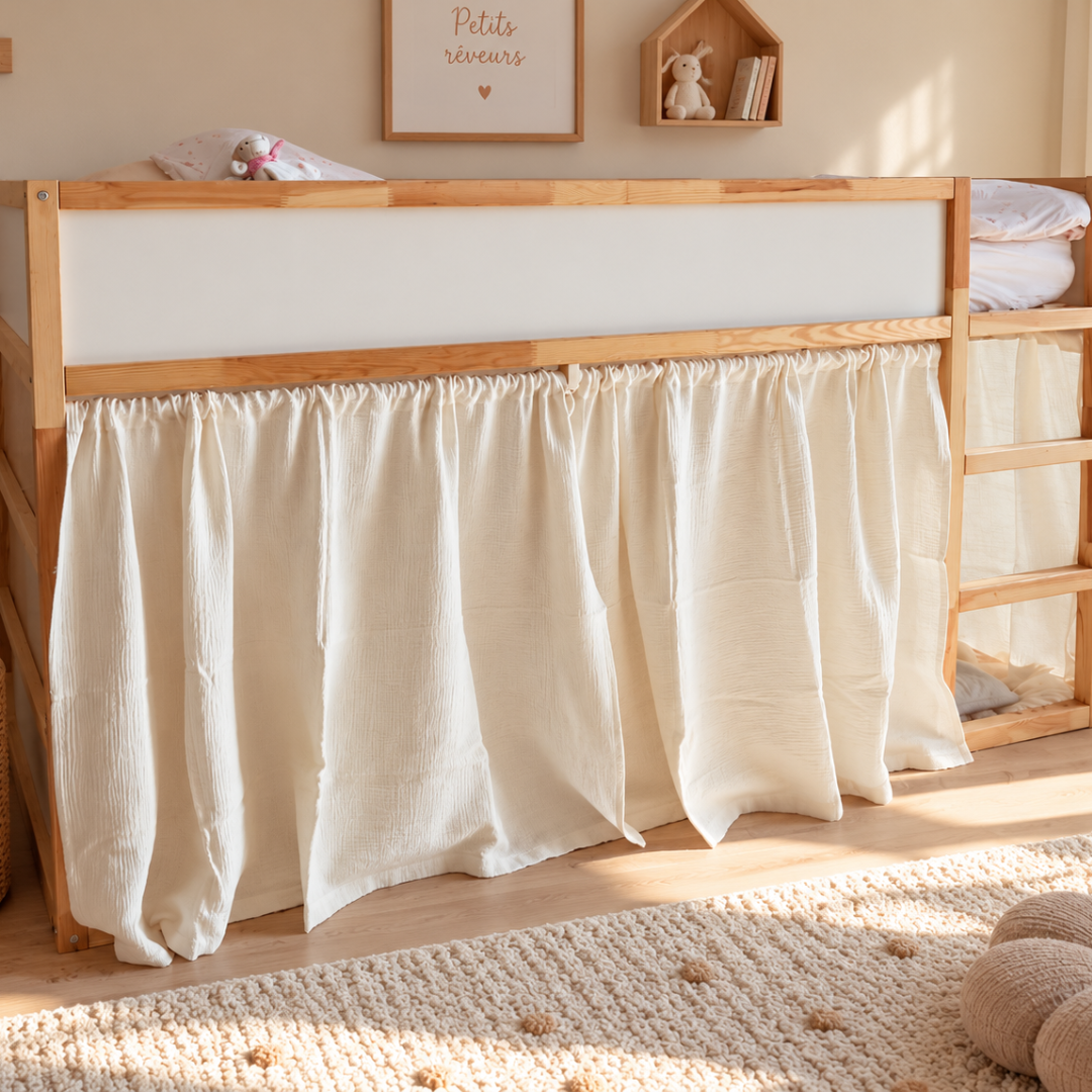 IKEA Kura bedgordijnen - Ecru